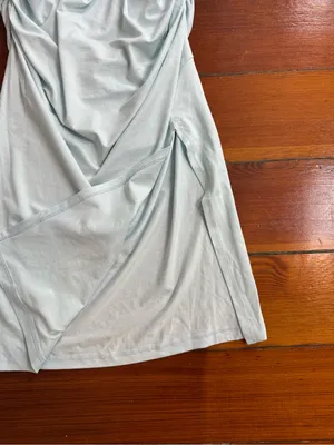 Beyond Yoga Fit The Mood Bodycon Ruched Midi Dress Light Blue Sz S 🧡🍄 thumbnail 8