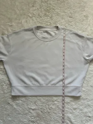 Lululemon Sweatshirt Softstreme Perfectly Oversized Cropped Crew Pullover Sz 8 thumbnail 10