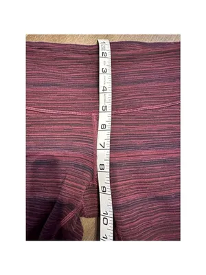 Lululemon Wunder Under High Rise Crop Leggings Red Size 6 Women's Activewear thumbnail 2