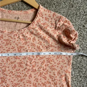 🦋 a.n.a Orange Floral Short Sleeve Tee Casual Summer Medium thumbnail 5