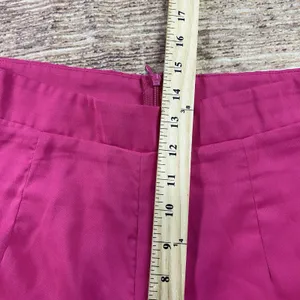 SHEIN Joress Dress Pants Womans Sz L Pink High-Rise Wide Leg thumbnail 8