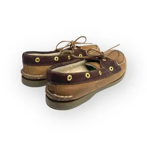 Sperry Top-Sider ™® ✌︎︎ Gold Eyelet Leather Boat Shoes ✌︎︎ 2 Tone Brown ✌︎︎ 6M thumbnail 3