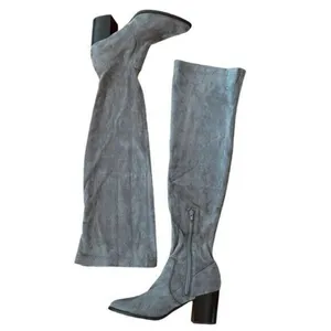 DOLCE VITA Tabbie Suede Over The Knee Gray Block Heel Boot Size 6 thumbnail 9
