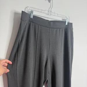 NWOT Gap Slit Hem Ponte Flare Charcoal Heather Pull On Stretch‎ Size XL Casual thumbnail 8