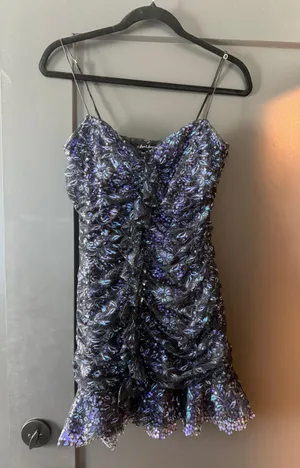 For Love & Lemons Rodin Sequin Mesh Ruched Mini Dress thumbnail 11
