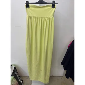 Susana Monaco Sz Small Yellow Strapless Tube Gathered Pocket Summer Maxi Dress thumbnail 3