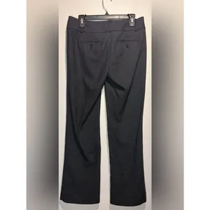 Loft- Marisa Trouser Black Grey Textured Straight Leg Work Dress Pants Size 4 thumbnail 2