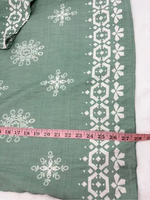 Bebonnie Boho Embroidered Tunic Top - Sage‎ Green Size L NEW thumbnail 11