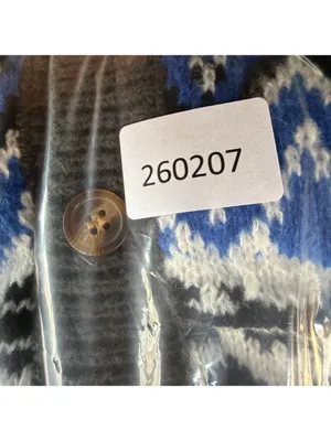 Women’s Cardigan Button Up Blue and Dark Grey Sweater Size M #260207 thumbnail 5
