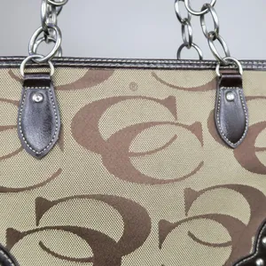 Vintage Y2K Brown CC Logo Shoulder Bag thumbnail 8