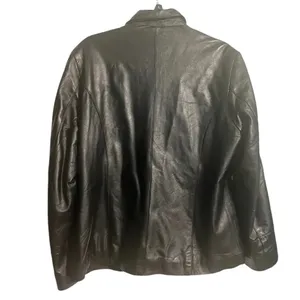 Vintage Leather Jacket Excelled Collection 1X Plus Size Black Zip Up Coat thumbnail 2