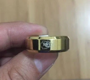 Gold Titanium Kansas City Chiefs Ring thumbnail 1