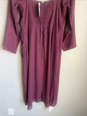 NEW Abercrombie The A&F Camille Long-Sleeve Midi Dress LP thumbnail 5