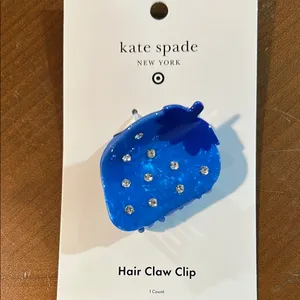 Kate Spade Blue Rhinestone Strawberry Hair Clip thumbnail 4