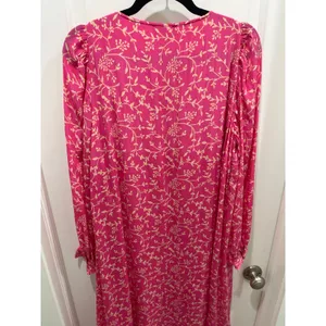 Sézane Fuchsia Nilla V-Neck Tent Dress Sz 40 US 8 thumbnail 9