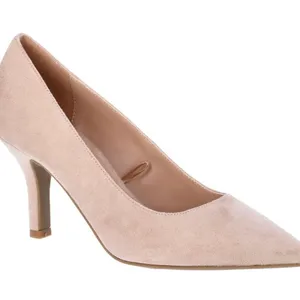 TIME and TRU Womens Stiletto Shoes Size 8 Faux Suede Nude Color Memory Foam New thumbnail 2