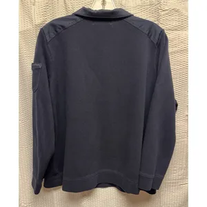 Lauren Ralph Lauren Women's 1X Deep Navy‎ Ribbed Collar Long Sleeve Snap Sweater thumbnail 6