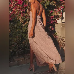 NWT Lulus Stolen Moments Dusty Pink Lace-Up Lace Maxi Dress Size Small‎ thumbnail 12
