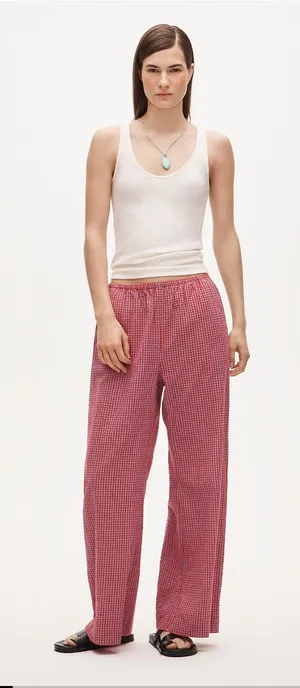 J.Crew Cosmo pant in gingham seersucker thumbnail 1