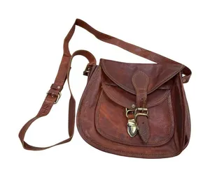 Firu womens Vintage Leather Handmade crossbody Purse 9x10 SKU 7164 thumbnail 1