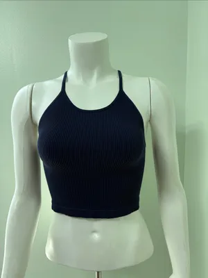 Navy Blue Free People Movement Happiness Runs Tank thumbnail 4