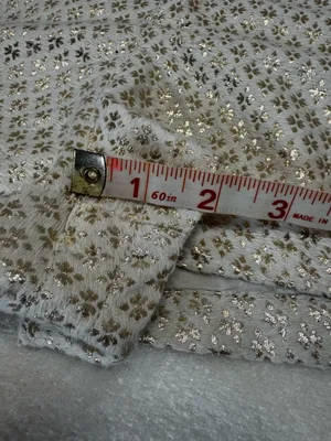 Abercrombie & Fitch Cream Metallic Jaquard Floral Print Trouser Short Size 10 thumbnail 8