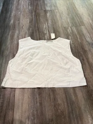 Abercrombie & Fitch White Linen Shell XL NEW thumbnail 5
