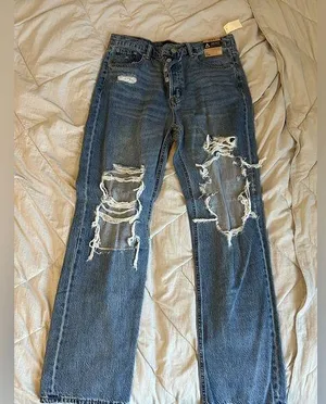 Distressed Blue Jeans thumbnail 1