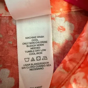 Emma James Size 14‎ Floral Button Down Shirt Peachy Pink 3/4 Sleeve Blouse thumbnail 6