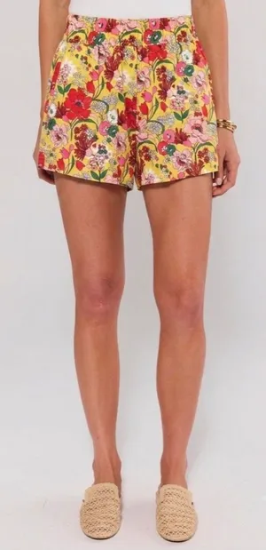 Ban.do Floral Lounge Flowy Shorts Size XS Rayon Retro Inspired 60s Vintage Charm thumbnail 1