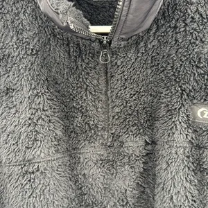 ZYIA black Sherpa 1/4 zip pullover M cozy warm outdoor activewear neutral soft thumbnail 9