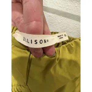 Ellison maxi dress ruffled cap sleeves Size S 100%rayon green, lime V neck thumbnail 4