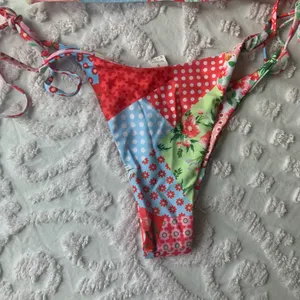 Amazon Women’s Small  Strawberry Shortcake Patchwork Bandeau Bikini Set thumbnail 8