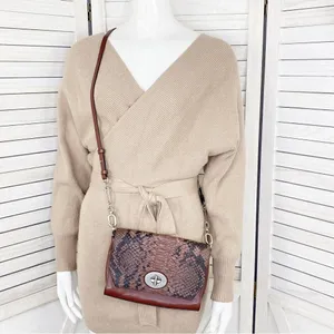 Coach Python‎ Embossed Crosstown Crossbody Bag Brown thumbnail 13