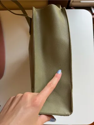 Pixie Mood Olive Tote with V-Notch Top thumbnail 4