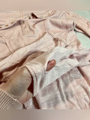 Free People Intimately Sloane Long Sleeve Henley Bodysuit Pink Nectar Small thumbnail 9