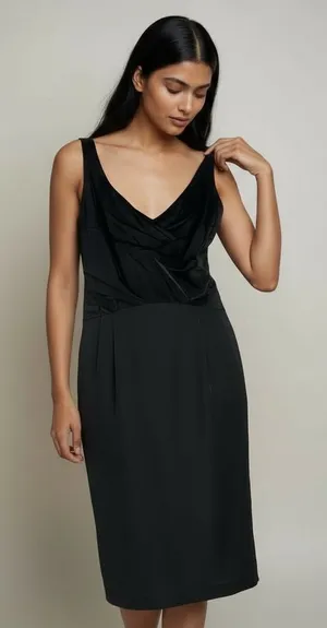 London Times Elegant Black Stretch Satin Sleeveless Sheath Dress NWT Size‎ 10 thumbnail 1