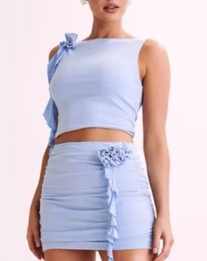 Meshki Blue Flower Top thumbnail 1