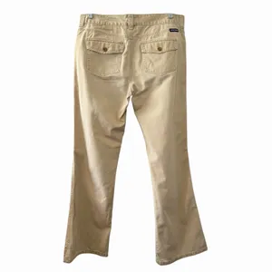 VTG Y2K Abercrombie‎ Women's 10R 25 Issue Wide Leg Flare Pants Khaki Minimalist thumbnail 3