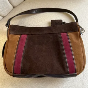 Tignanello Women’s Striped Suede Crossbody Bag Womens Multicolor Elegant Purse thumbnail 4