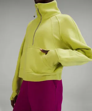 Lululemon Scuba Funnel Neck Half Zip in Wasabi Green thumbnail 1