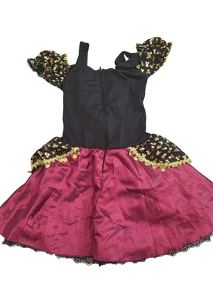 Walmart Womens Medium Pirate Costume With Gold Skull Details & Burgundy Skirt Gasparilla thumbnail 3