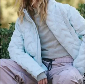 Free People FP Movement Gettin Lost Packable Puffer - Arctic Blue thumbnail 1