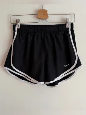 Nike Tempo Dri-FIT Running Shorts Black White Trim Brief Lined Small S thumbnail 7