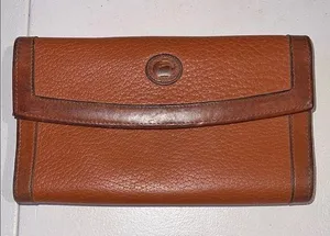 Vintage Dooney & Bourke Caramel Brown Leather Wallet thumbnail 1