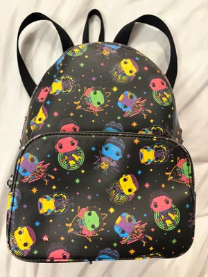 Marvel Infinity Saga Funko Pop Backpack with multicolored. Black thumbnail 1