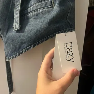 SHEIN DAZY Denim Blue Jean Tie Up Front Vest Size Large thumbnail 2