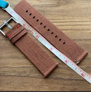 22mm quick release smart watch Band simplistic minimalist brown fabric band new thumbnail 4