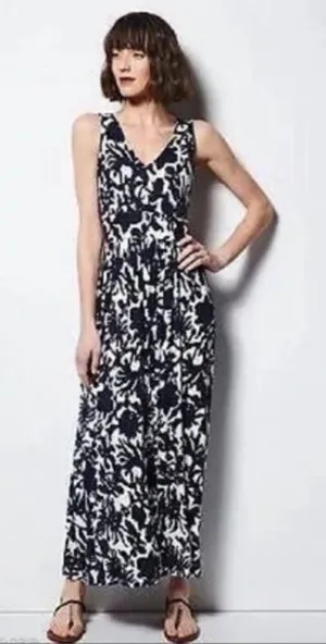 Milly For Design Nation Blue and White Floral Sleeveless Maxi Dress‎ Womens XS thumbnail 1