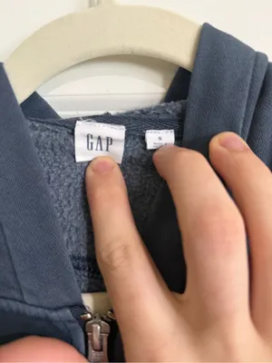 GAP Oversized Icon Full Zip Hoodie Blue Fleece Women’s Small Relaxed Fit thumbnail 5